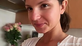 A Teenage Girl Prepares Borscht At Home