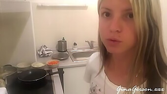 Young Blonde Teen Gets Naughty In The Kitchen