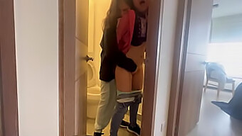 Amateur Lesbians Explore Their Desires In The Bathroom