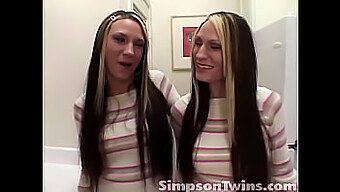 Simpson Twins Play With Each Other'S Clitoris In The Kitchen