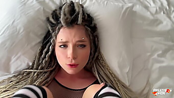 Dreadlocked Beauty Gives A Deepthroat Blowjob And Enjoys Rough Sex With Cum Swallowing