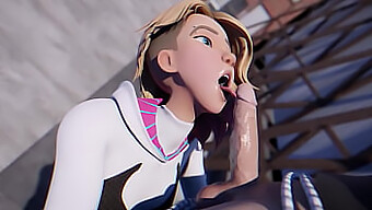 Experience The Ultimate Pleasure With Spider-Gwen'S Incredible Deepthroat Skills