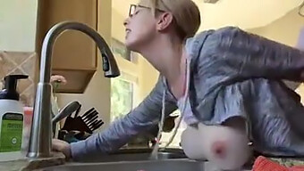 Big-Titted Teen Gets Her Pussy Pounded In The Kitchen