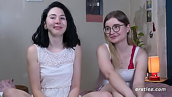 Young German Couple Explores Lesbian Sex With Strap-On And Oral Play In Dorm