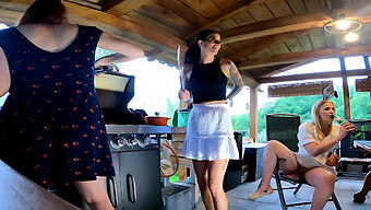 Leon Lambert'S Girls Showcase Their Sexual Energy In An Outdoor Bbq, Dressed In Skimpy Outfits