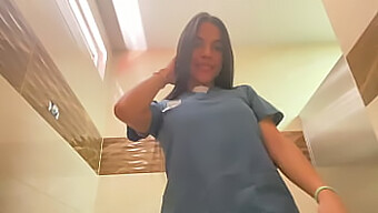 A Colombian Nurse Masturbates And Cums In The Hospital Restroom